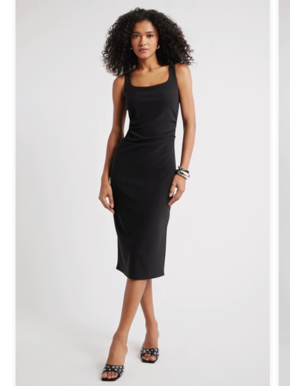 (NWOT) Open Edit Bonded Crepe Midi Dress
